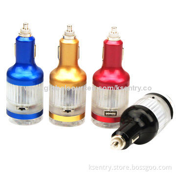 High-quality Car Charger with LED Emergency Lights and Safety Hammer